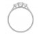 Vienna round brilliant cut diamond trilogy ring side view