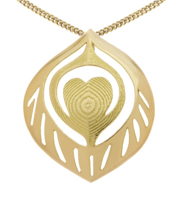Peacock feather designer pendant