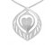 Peacock feather designer pendant white