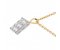 Round diamond square shaped cluster pendant