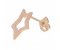 Modern star shaped earrings side view