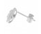 Classic round brilliant cut diamond halo earrings side view