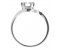 Modern oval cut diamond crossover solitaire engagement ring side view