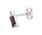 Art deco emerald cut ruby and square baguette diamond earrings side view