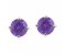 Classic round tanzanite solitaire stud earrings main image