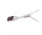 Art deco emerald cut ruby and square baguette diamond pendant side view
