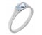 Maya modern oval shape aquamarine solitaire ring main image