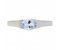 Maya modern oval shape aquamarine solitaire ring top view