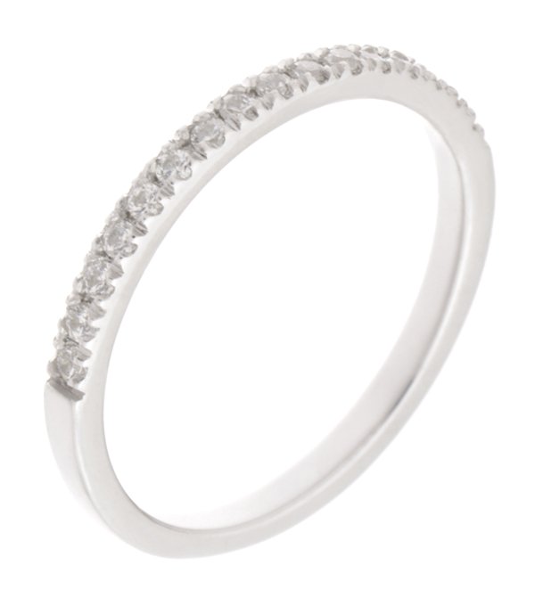 Classic slim grain set round brilliant cut diamond eternity ring main image
