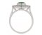 Clarice Art deco round emerald and diamond halo cluster ring side view