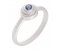 Empire art deco style solitaire round blue sapphire dress ring main image