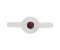 Empire art deco style solitaire round ruby dress ring top view