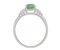 Art deco emerald cut emerald and baguette diamond ring large side view