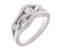 Modern wavey round diamond cluster eternity ring