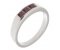 Channel set square cut ruby trilogy ring main image