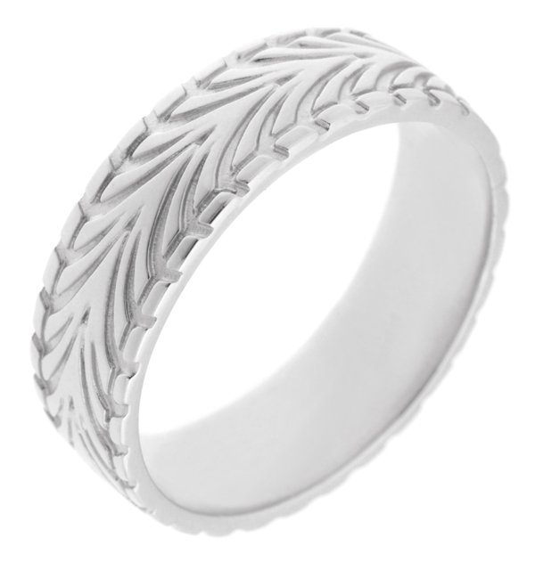 Gents car tyre designer wedding ring main image