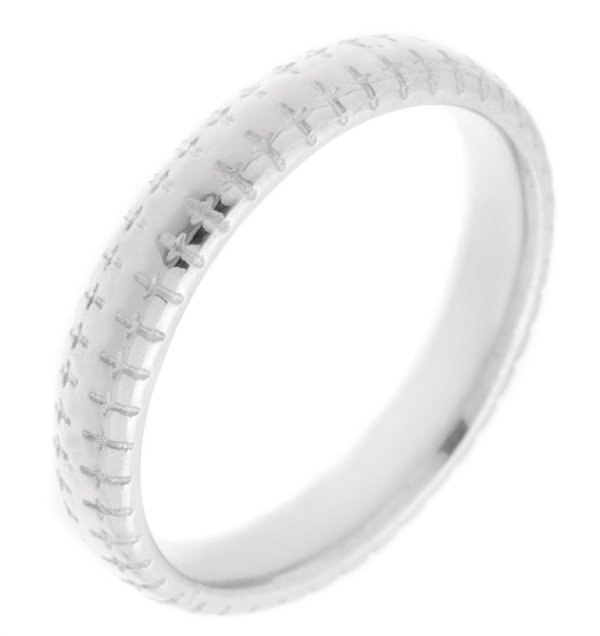 Vintage style tyre designer wedding band main image