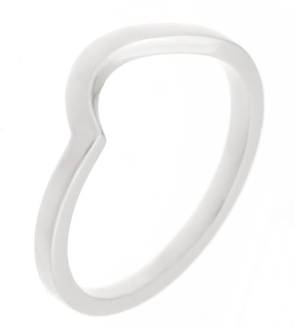 Sweep right curved shaped wedding band main image