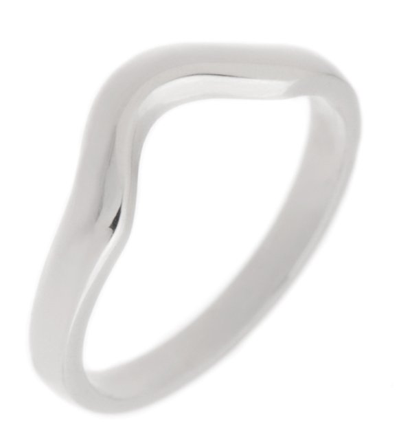 Classic deep curved shaped wedding band main image
