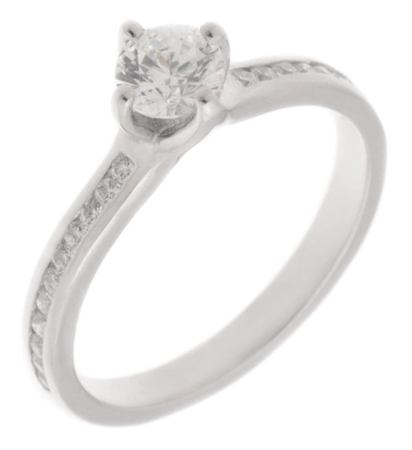Viola round brilliant cut diamond solitaire engagement ring main image