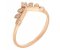 Vintage style wishbone shaped round diamond eternity ring main image