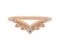 Vintage style wishbone shaped round diamond eternity ring top view