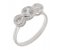 Classic rubover set round brilliant cut diamond trilogy ring main image