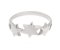 Modern star shaped trilogy ring angle view
