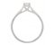 Kiss style oval cut diamond solitaire engagement ring side view