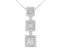 Modern princess cut diamond trilogy drop pendant main image
