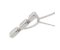 Modern princess cut diamond trilogy drop pendant side view