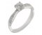 Crossover shoulder round brilliant cut diamond engagement ring main image