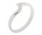 Violet shaped wedding band curved right angle view