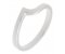Violet shaped wedding band curved left angle view