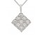 Square shaped round brilliant cut diamond cluster pendant main image