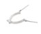 Modernist crossover style arrow shaped pendant side view