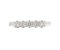 Classic five stone round diamond six claw set half eternity ring top image