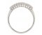 Classic five stone round diamond six claw set half eternity ring side view