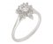 Oval, round and pear shape diamond half cluster ring main image