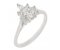 Oval, round and pear shape diamond half cluster ring alt image