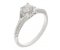 Round diamond engagement ring with split bevelled shoulders main image