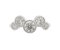Modern organic five stone round diamond bubble ring top view