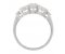 Modern organic five stone round diamond bubble ring side view