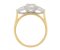 Olivia round brilliant cut diamond engagement ring with pear shape diamond shoulders side view
