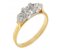 Olivia classic princess cut and round brilliant cut diamond trilogy ring main image