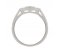 Art Deco vintage style large round Diamond cluster dress ring side view