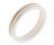 Red and white gold wedding band with a milled beaded centre main image