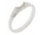 Art deco step round diamond set half moon crescent shaped ring main image
