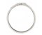 Art deco step round diamond set half moon crescent shaped ring side view