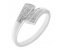 Modern Pave round brilliant cut diamond crossover ring main image